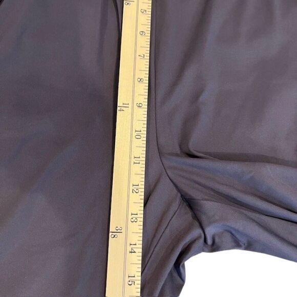 Bagatelle Collection Satin Jogger Navy Blue Zipper Pockets Stretch Size Medium - Picture 9 of 11